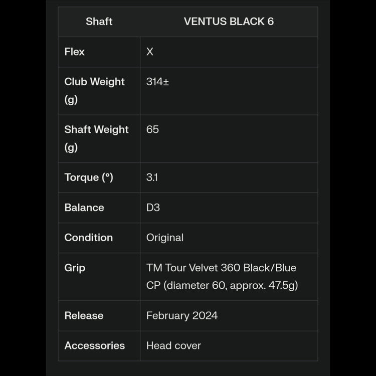 TaylorMade Qi10 Men's Driver VENTUS BLACK Shaft