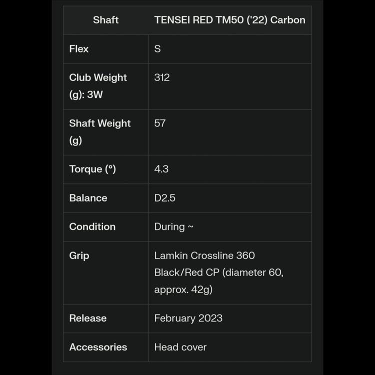 TaylorMade STEALTH 2 Men's Fairway Wood TENSEI RED TM50 Shaft 2023