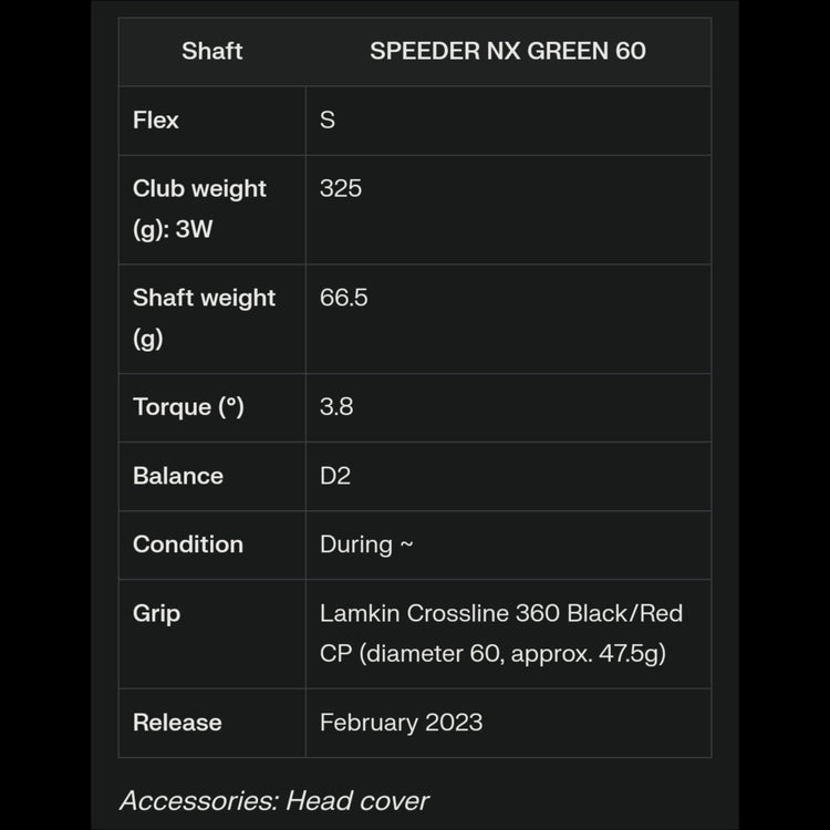 TaylorMade STEALTH 2 Men's Fairway Wood SPEEDER NX GREEN 60 Shaft 2023