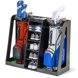 GoSports Premium Wooden Golf Bag Organizer and Storage Rack - Review